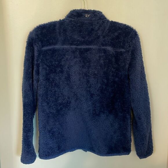 VINEYARD VINES Girls Navy Blue Jacket Sherpa Full Zip Size XLarge 16 - Picture 7 of 7